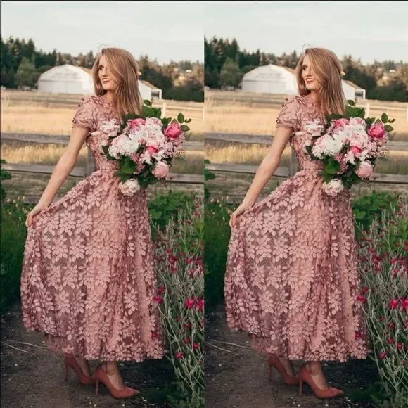 💯 NEW ANTHROPOLOGIE X BHLDN Virdia Dress - Picture 5 of 12